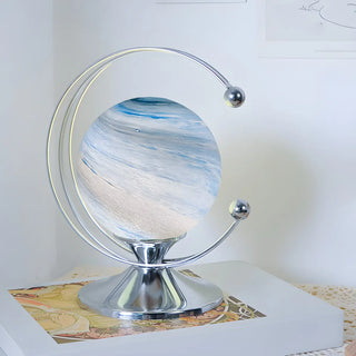 Modern Globe Metal Desk Lamp in Gold Finish Zawala Image - 10