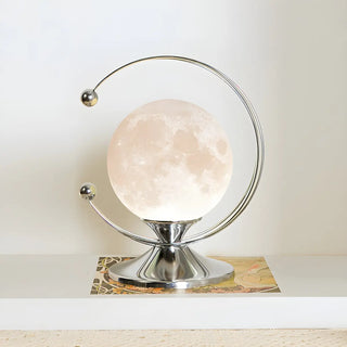 Modern Globe Metal Desk Lamp in Gold Finish Zawala Image - 11