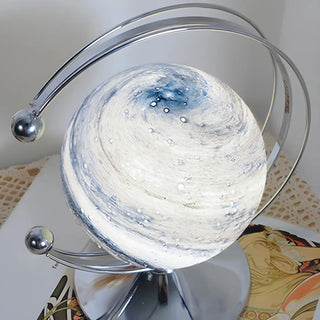 Modern Globe Metal Desk Lamp in Gold Finish Zawala Image - 12