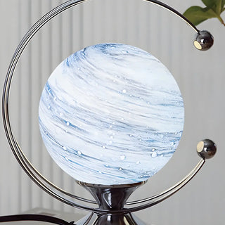 Modern Globe Metal Desk Lamp in Gold Finish Zawala Image - 13