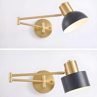 Adjustable Gold Metal LED Swing Arm Wall Light Zawala Image - 10