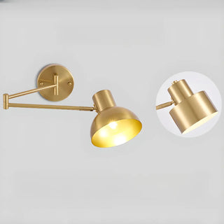 Adjustable Gold Metal LED Swing Arm Wall Light Zawala Image - 11