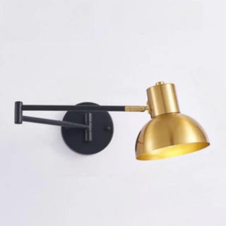 Adjustable Gold Metal LED Swing Arm Wall Light Zawala Image - 16