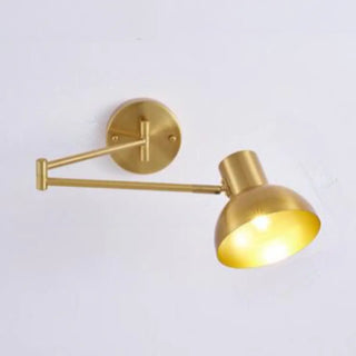 Adjustable Gold Metal LED Swing Arm Wall Light Zawala Image - 18