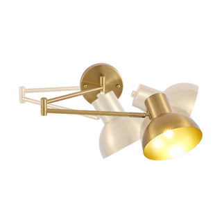 Adjustable Gold Metal LED Swing Arm Wall Light Zawala Image - 3