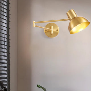 Adjustable Gold Metal LED Swing Arm Wall Light Zawala Image - 7