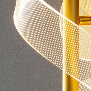 Stylish Spiral LED Design Gold Bedside Wall Sconce Zawala Image - 10