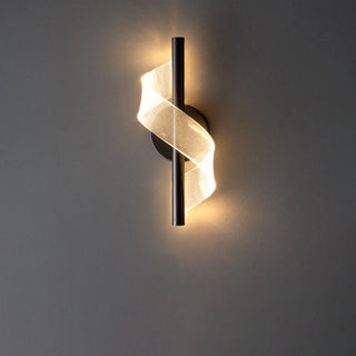 Stylish Spiral LED Design Gold Bedside Wall Sconce Zawala Image - 5