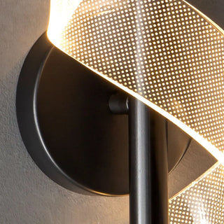 Stylish Spiral LED Design Gold Bedside Wall Sconce Zawala Image - 8