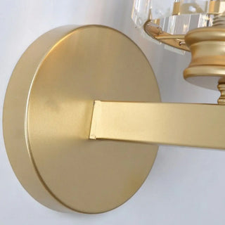 Elegant Gold Crystal Cylinder Metal Wall Sconce Zawala Image - 11