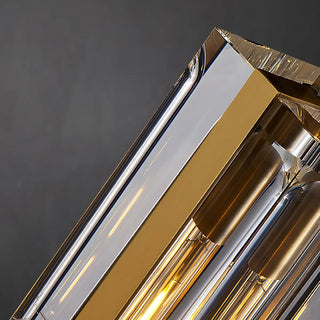 ZOWALA - Modern Bedroom Gold Cylindrical Clear Crystal Pendant Light Image - 8