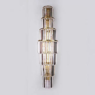 Grand Multi-Tier Design Crystal Gold Wall Sconce Zawala Image - 10