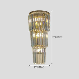 Grand Multi-Tier Design Crystal Gold Wall Sconce Zawala Image - 18