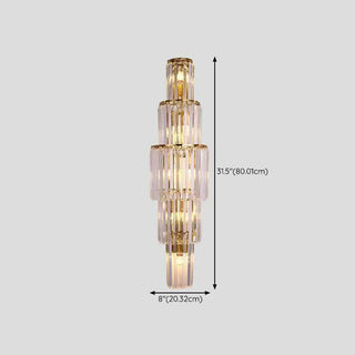 Grand Multi-Tier Design Crystal Gold Wall Sconce Zawala Image - 19