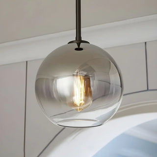 ZOWALA - Modern Bedroom Spherical Gold Finish Glass Pendant Light Image - 3