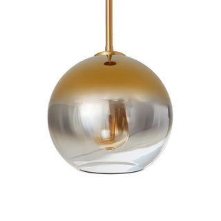ZOWALA - Modern Bedroom Spherical Gold Finish Glass Pendant Light Image - 6
