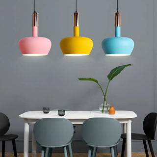 ZOWALA - Modern Colorful Wine Glass Metal Dining Room Pendant Light Image - 1