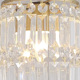 ZOWALA - Modern Clear Crystal Cylinder Crystal Pendant Light Image - 14