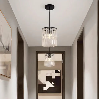 ZOWALA - Modern Clear Crystal Cylinder Crystal Pendant Light Image - 4