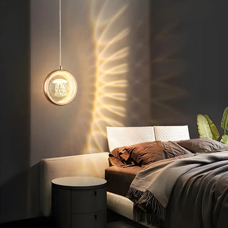 ZOWALA - Modern Bedroom Dolphin LED Infinity Mirro Pendant Light Image - 1