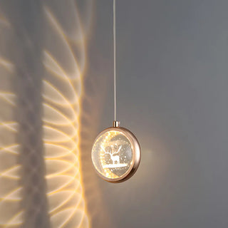 ZOWALA - Modern Bedroom Dolphin LED Infinity Mirro Pendant Light Image - 13