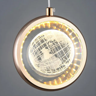 ZOWALA - Modern Bedroom Dolphin LED Infinity Mirro Pendant Light Image - 16