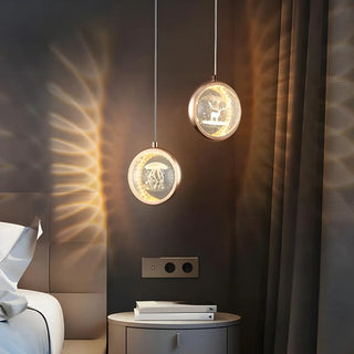 ZOWALA - Modern Bedroom Dolphin LED Infinity Mirro Pendant Light Image - 2