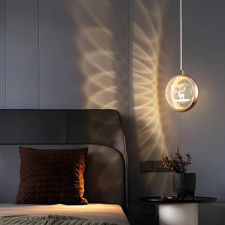 ZOWALA - Modern Bedroom Dolphin LED Infinity Mirro Pendant Light Image - 3