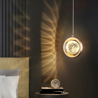 ZOWALA - Modern Bedroom Dolphin LED Infinity Mirro Pendant Light Image - 4