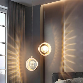 ZOWALA - Modern Bedroom Dolphin LED Infinity Mirro Pendant Light Image - 5