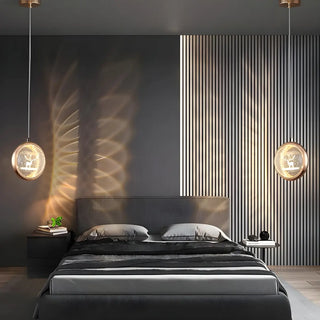 ZOWALA - Modern Bedroom Dolphin LED Infinity Mirro Pendant Light Image - 6