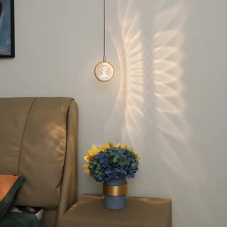 ZOWALA - Modern Round Crystal Jellyfish Bedroom Pendant Light Image - 1