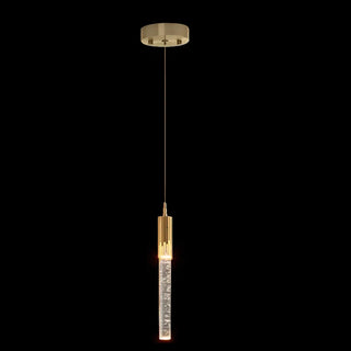 ZOWALA - Contemporary Teardrop Crystal Bedroom Gold Pendant Light Image - 10