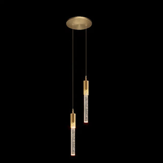 ZOWALA - Contemporary Teardrop Crystal Bedroom Gold Pendant Light Image - 11