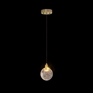 ZOWALA - Contemporary Teardrop Crystal Bedroom Gold Pendant Light Image - 12