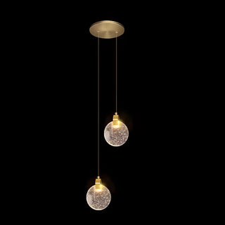 ZOWALA - Contemporary Teardrop Crystal Bedroom Gold Pendant Light Image - 13