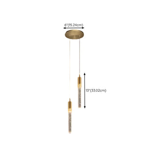 ZOWALA - Contemporary Teardrop Crystal Bedroom Gold Pendant Light Image - 22