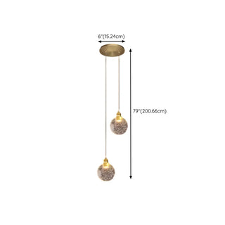 ZOWALA - Contemporary Teardrop Crystal Bedroom Gold Pendant Light Image - 24