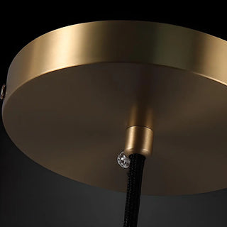 Modern Textured Glass Square Crystal Bedroom Pendant Light Zawala Image - 6