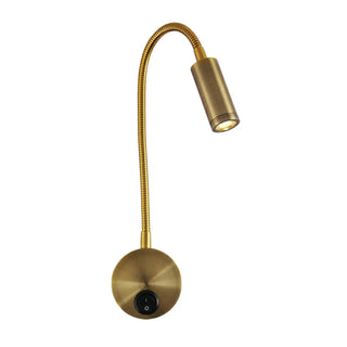 Bedside Reading Cylinder Brass Adjustable Wall Light Zawala Image - 4
