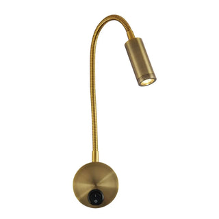 Bedside Reading Cylinder Brass Adjustable Wall Light Zawala Image - 7