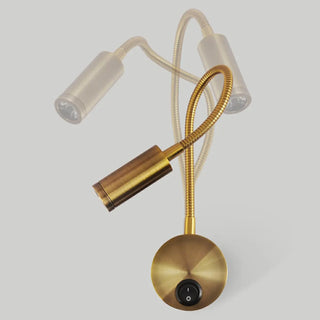 Bedside Reading Cylinder Brass Adjustable Wall Light Zawala Image - 8