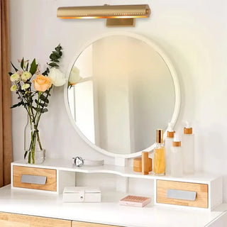 Cylinder Modern Gold Bathroom Vanity Light Fixture Zawala Image - 1