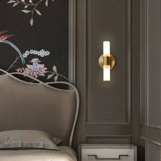 Modern Simple Brass Cylinder LED Metal Vanity Light Zawala Image - 1