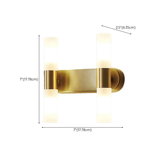 Modern Simple Brass Cylinder LED Metal Vanity Light Zawala Image - 14