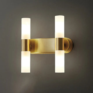 Modern Simple Brass Cylinder LED Metal Vanity Light Zawala Image - 8