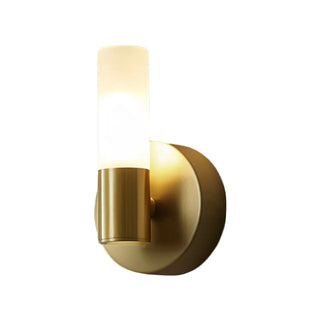 Modern Simple Brass Cylinder LED Metal Vanity Light Zawala Image - 9