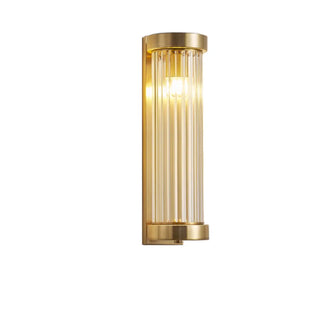 Modern Cylinder Glass Gold LED External Wall Lights Zawala Image - 4