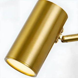 Adjustable Gold Cylinder LED Swing Arm Wall Sconce Zawala Image - 12