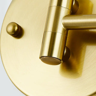 Adjustable Gold Cylinder LED Swing Arm Wall Sconce Zawala Image - 13